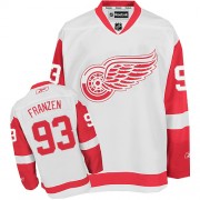 Reebok Detroit Red Wings 93 Men's Johan Franzen White Authentic Away NHL Jersey