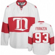 Reebok Detroit Red Wings 93 Men's Johan Franzen White Authentic Third NHL Jersey