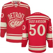 Reebok Detroit Red Wings 50 Men's Jonas Gustavsson Red Authentic 2014 Winter Classic NHL Jersey
