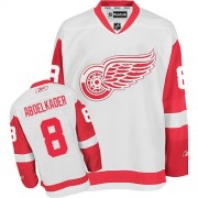 Reebok Detroit Red Wings 8 Men's Justin Abdelkader White Authentic Away NHL Jersey