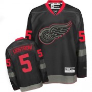 Reebok Detroit Red Wings 5 Men's Nicklas Lidstrom Black Ice Premier NHL Jersey