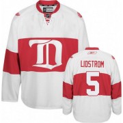 Reebok Detroit Red Wings 5 Men's Nicklas Lidstrom White Authentic Third NHL Jersey