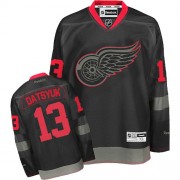 Reebok Detroit Red Wings 13 Men's Pavel Datsyuk Black Ice Authentic NHL Jersey