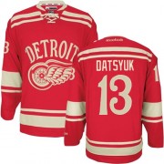 Reebok Detroit Red Wings 13 Men's Pavel Datsyuk Red Authentic 2014 Winter Classic NHL Jersey