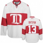 Reebok Detroit Red Wings 13 Men's Pavel Datsyuk White Premier Third NHL Jersey
