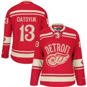 Reebok Detroit Red Wings 13 Womne's Pavel Datsyuk Red Women's Authentic 2014 Winter Classic NHL Jersey