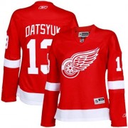 Reebok Detroit Red Wings 13 Womne's Pavel Datsyuk Red Women's Authentic Home NHL Jersey