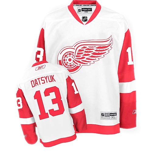 Reebok Detroit Red Wings 13 Youth Pavel Datsyuk White Premier Away NHL Jersey