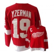CCM Detroit Red Wings 19 Youth Steve Yzerman Red Authentic Throwback NHL Jersey