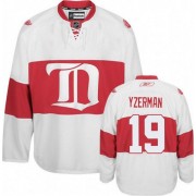 Reebok Detroit Red Wings 19 Youth Steve Yzerman White Authentic Third NHL Jersey