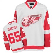 Reebok Detroit Red Wings 65 Men's Danny DeKeyser White Authentic Away NHL Jersey