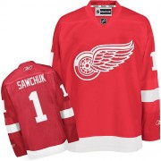 Reebok Detroit Red Wings 1 Men's Terry Sawchuk Red Authentic Home NHL Jersey