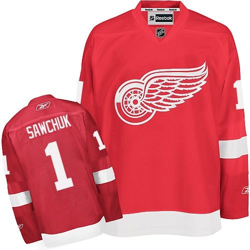 Reebok Detroit Red Wings 1 Men's Terry Sawchuk Red Authentic Home NHL Jersey Reebok Detroit Red Wings 1 Men's Terry Sawchuk Red Authentic Home NHL Jersey