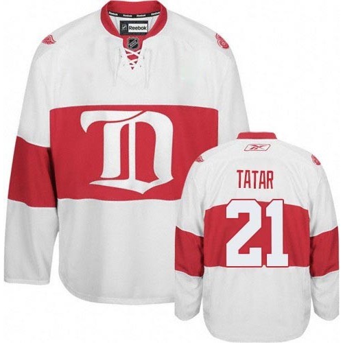 Reebok Detroit Red Wings 21 Men's Tomas Tatar White Premier Third NHL Jersey