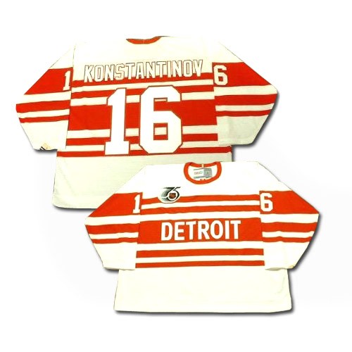 CCM Detroit Red Wings 16 Men's Vladimir Konstantinov White Authentic Throwback NHL Jersey CCM Detroit Red Wings 16 Men's Vladimir Konstantinov White Authentic Throwback NHL Jersey