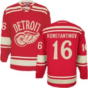 Reebok Detroit Red Wings 16 Men's Vladimir Konstantinov Red Authentic 2014 Winter Classic NHL Jersey
