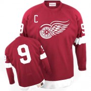 Mitchell and Ness Detroit Red Wings 9 Men's Gordie Howe Red Authentic Throwback NHL Jersey