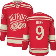 Reebok Detroit Red Wings 9 Men's Gordie Howe Red Authentic 2014 Winter Classic NHL Jersey