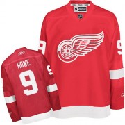 Reebok Detroit Red Wings 9 Men's Gordie Howe Red Authentic Home NHL Jersey