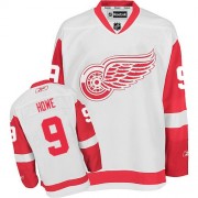 Reebok Detroit Red Wings 9 Men's Gordie Howe White Premier Away NHL Jersey