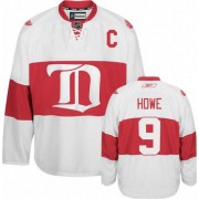 Reebok Detroit Red Wings 9 Men's Gordie Howe White Premier Third NHL Jersey