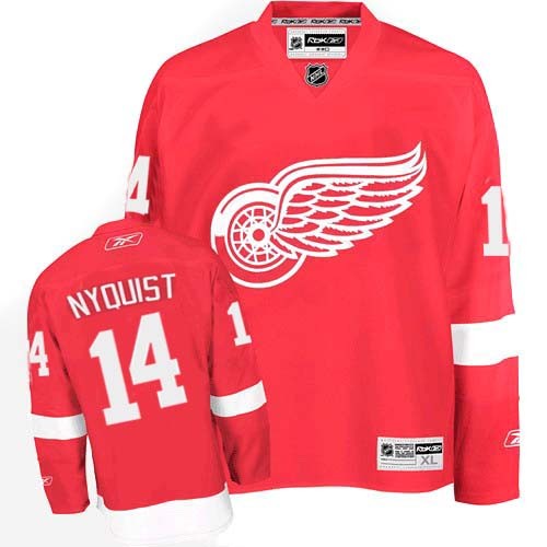 Reebok Detroit Red Wings 14 Men's Gustav Nyquist Red Authentic Home NHL Jersey Reebok Detroit Red Wings 14 Men's Gustav Nyquist Red Authentic Home NHL Jersey