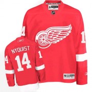 Reebok Detroit Red Wings 14 Men's Gustav Nyquist Red Premier Home NHL Jersey