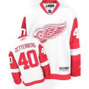 Reebok Detroit Red Wings 40 Men's Henrik Zetterberg White Premier Away NHL Jersey