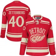 Reebok Detroit Red Wings 40 Womne's Henrik Zetterberg Red Women's Authentic 2014 Winter Classic NHL Jersey