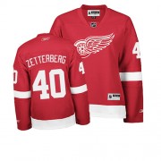 Reebok Detroit Red Wings 40 Womne's Henrik Zetterberg Red Women's Authentic Home NHL Jersey