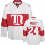 Reebok Detroit Red Wings 24 Men's Bob Probert White Authentic Third NHL Jersey