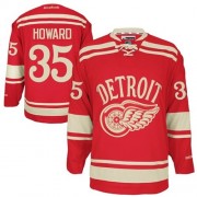 Reebok Detroit Red Wings 35 Men's Jimmy Howard Red Authentic 2014 Winter Classic NHL Jersey