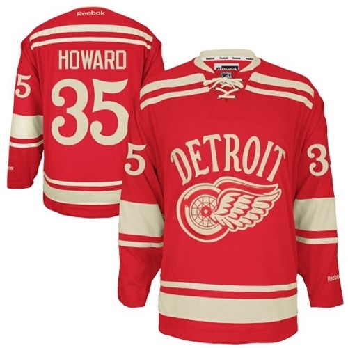 Reebok Detroit Red Wings 35 Men's Jimmy Howard Red Authentic 2014 Winter Classic NHL Jersey Reebok Detroit Red Wings 35 Men's Jimmy Howard Red Authentic 2014 Winter Classic NHL Jersey