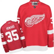 Reebok Detroit Red Wings 35 Men's Jimmy Howard Red Premier Home NHL Jersey